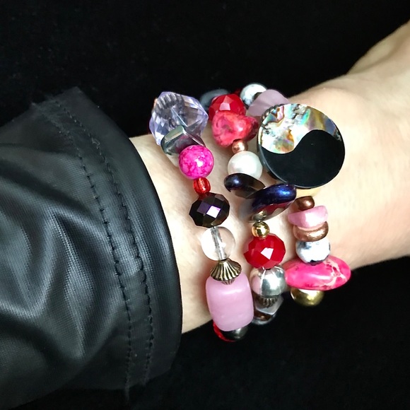 Hand Crafted Jewelry - Handmade Bracelet with Vintage and Modern Elements (NB55-2H) New Without Tags